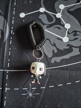 Saw Keychain Wrist Coil - Black, White, Red